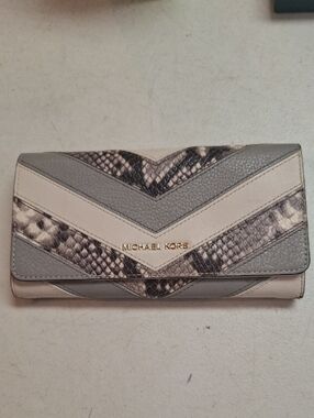 Michael Kors Snakeskin Chevron Wallet